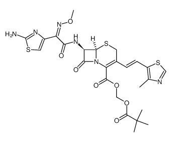 3E-头孢妥仑匹酯 结构式