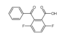 2-苯甲酰基-3,6-二氟苯甲酸 结构式