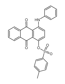 1-苯氨基-4-(对甲苯磺酰氧基)-9,10-蒽二酮 结构式