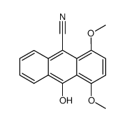 10-羟基-1,4-二甲氧基-9-蒽甲腈 结构式