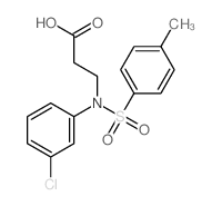 3-[(3-氯苯基)-(4-甲基苯基)磺酰基氨基]丙酸 结构式