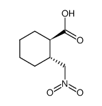 Cyclohexanecarboxylic acid, 2-(nitromethyl)-, (1R,2R)- 结构式