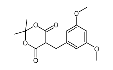 5-(3,5-二甲氧基苄基)-2,2-二甲基-1,3-二氧六环-4,6-二酮 结构式