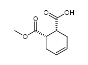 顺-4-环己烯-1,2-二羧酸单甲酯 结构式