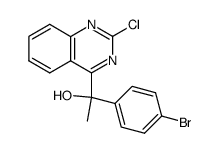 α-(4-溴苯基)-2-氯-α-甲基-4-喹唑啉甲醇 结构式