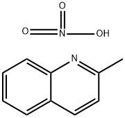 Quinoline, 2-methyl-, nitrate (1:1) 结构式
