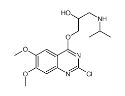 1-((2-Chloro-6,7-dimethoxy-4-quinazolinyl)oxy)-3-((1-methylethyl)amino )-2-propanol 结构式