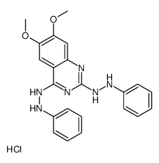 6,7-二甲氧基-2,4-双(2-苯基肼基)喹唑啉盐酸盐(1:1) 结构式