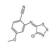 2-[(4-氯-5H-1,2,3-二噻唑-5-亚基)氨基]-4-甲氧基苯甲腈 结构式