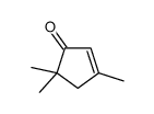 3,5,5-三甲基-2-环戊烯-1-酮 结构式
