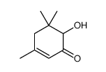 6-羟基-3,5,5-三甲基-2-环己烯-1-酮 结构式
