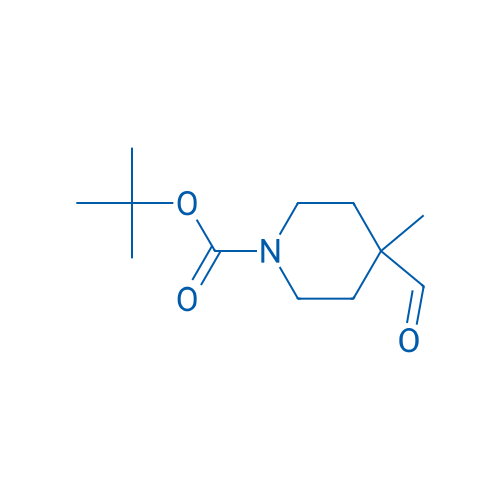 1-Boc-4-甲酰基-4-甲基哌啶 结构式