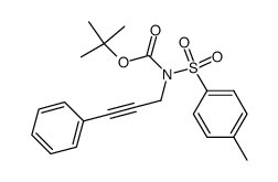 Carbamic acid, N-[(4-methylphenyl)sulfonyl]-N-(3-phenyl-2-propyn-1-yl)-, 1,1-dimethylethyl ester 结构式