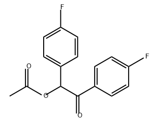 2-乙酰氧基-1,2-双(4-氟苯基)乙酮 结构式