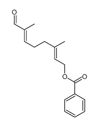 (2E,6E)-8-(苯甲酰氧基)-2,6-二甲基-2,6-辛二烯醛 结构式