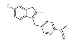 1H-Indene, 6-fluoro-2-methyl-3-[[4-(methylsulfinyl)phenyl]methyl]- 结构式