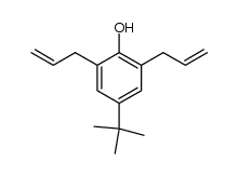 4-叔丁基-2,6-二烯丙基苯酚 结构式