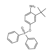 次亚磷酸 P,P-二苯基-4-氨基-3-(1,1-二甲基乙基)苯基酯 结构式