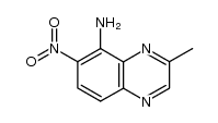 3-甲基-6-硝基-5-喹喔啉胺 结构式