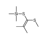 Silane, trimethyl[[2-methyl-1-(methylthio)-1-propenyl]thio]- 结构式