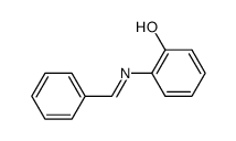 2-[(E)-苯亚甲基氨基]苯酚 结构式