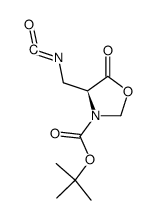 (4S)-4-(异氰酸根合甲基)-5-氧代-3-恶唑烷羧酸叔丁酯 结构式
