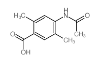 4-乙酰氨基-2,5-二甲基苯甲酸 结构式