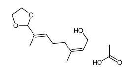 2,6-Octadien-1-ol, 7-(1,3-dioxolan-2-yl)-3-methyl-, acetate, (E,E)- 结构式