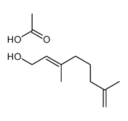 (E)-3,7-二甲基-2,7-辛二烯-1-醇乙酸酯 结构式