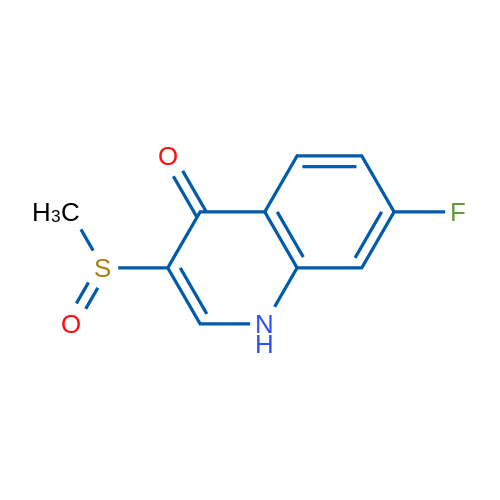 7-fluoro-3-methanesulfinyl-1,4-dihydroquinolin-4-one 结构式
