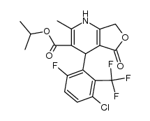 4-[3-氯-6-氟-2-(三氟甲基)苯基]-1,4,5,7-四氢-2-甲基-5-氧代呋喃并[3,4-b]吡啶-3-羧酸异丙酯 结构式
