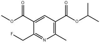 2-(氟甲基)-6-甲基-3,5-吡啶二羧酸 3-甲基 5-异丙基酯 结构式