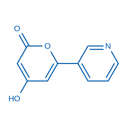 4-羟基-6-(吡啶-3-基)-2H-吡喃-2-酮 结构式