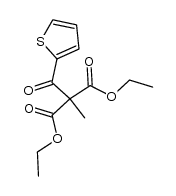 2-甲基-2-(噻吩-2-羰基)丙二酸二乙酯 结构式