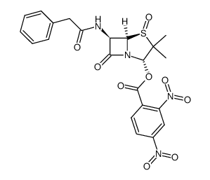 Benzeneacetamide, N-[(2S,5R,6R)-2-[(2,4-dinitrobenzoyl)oxy]-3,3-dimethyl-4-oxido-7-oxo-4-thia-1-azabicyclo[3.2.0]hept-6-yl]- 结构式