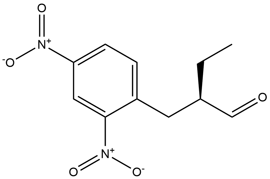 (αR)-α-乙基-2,4-二硝基苯丙醛 结构式