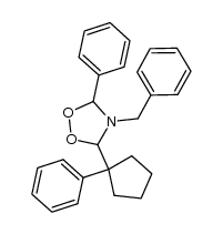 3-Phenyl-5-(1-phenylcyclopentyl)-4-(phenylmethyl)-1,2,4-dioxazolidine 结构式