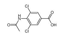 4-乙酰氨基-3,5-二氯苯甲酸 结构式