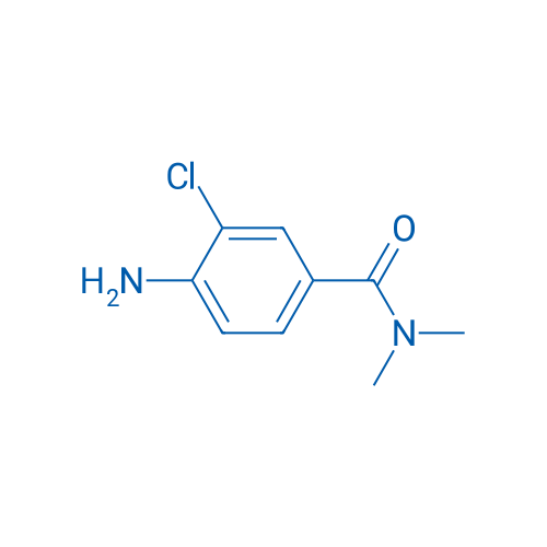 4-氨基-3-氯-N,N-二甲基苯甲酰胺 结构式