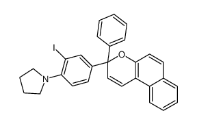 Pyrrolidine, 1-[2-iodo-4-(3-phenyl-3H-naphtho[2,1-b]pyran-3-yl)phenyl]- 结构式