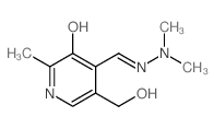 3-羟基-5-(羟甲基)-2-甲基-4-吡啶甲醛 2,2-二甲基腙 结构式