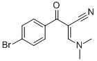 (E)-2-(4-溴苯甲酰基)-3-(二甲氨基)丙烯腈 结构式