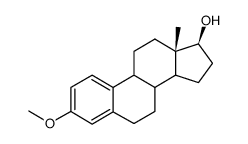 Estra-1,3,5(10)-trien-17-ol, 3-methoxy-, (14β,17β)- (9CI) 结构式