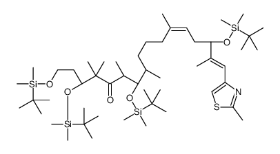 (3S,6R,7S,8S,12Z,15S,16E)-1,3,7,15-Tetrakis-{[tert-butyl(dimethyl)silyl]oxy}-4,4,6,8,12,16-hexamethyl-17-(2-methyl-1,3-thiazol-4-yl)heptadeca-12,16-dien-5-one 结构式