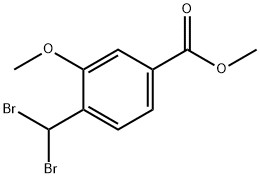4-(二溴甲基)-3-甲氧基苯甲酸甲酯 结构式