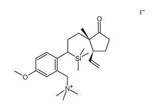 Benzenemethanaminium, 2-[3-(2-ethenyl-1-methyl-5-oxocyclopentyl)-1-(trimethylsilyl)propyl]-5-methoxy-N,N,N-trimethyl-, iodide (1:1) 结构式
