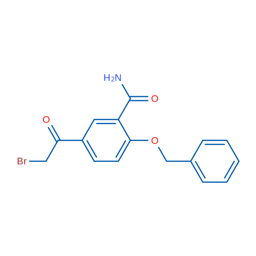 5-(2-溴乙酰基)-2-苄氧基苯甲酰胺 结构式