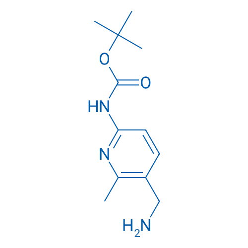 TERT-BUTYL 4-(AMINOMETHYL)-2,5-DIMETHYLPHENYLCARBAMATE 结构式
