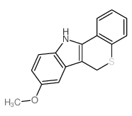 6,11-二氢-8-甲氧基-[1]苯并噻喃并[4,3-b]吲哚 结构式