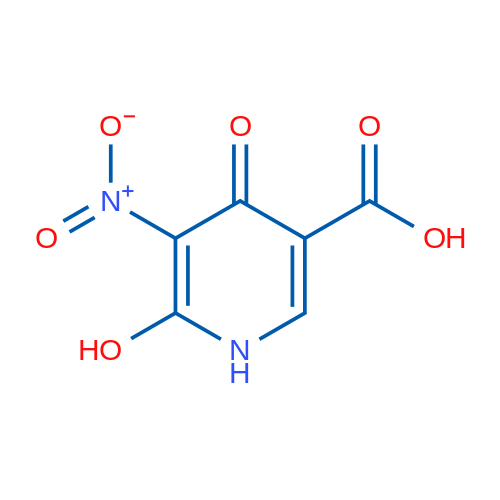 1,6-二氢-4-羟基-5-硝基-6-氧代-3-吡啶羧酸 结构式